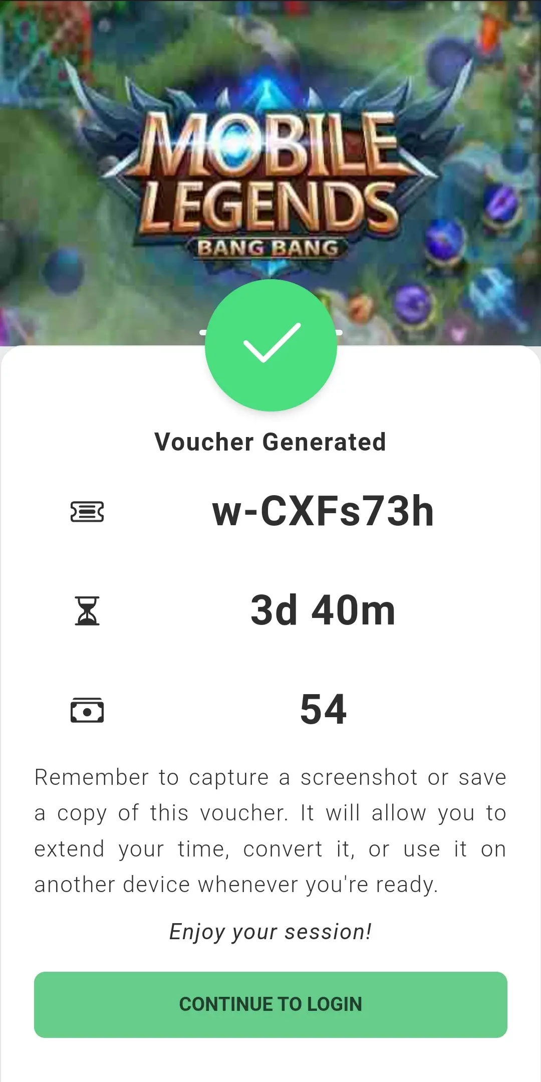 Hotspot Portal - Voucher Generated